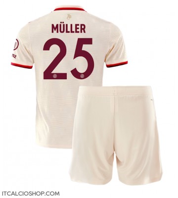 Bayern Munich Thomas Muller #25 Terza Maglia Bambino 2024-25 Manica Corta (+ Pantaloni corti)